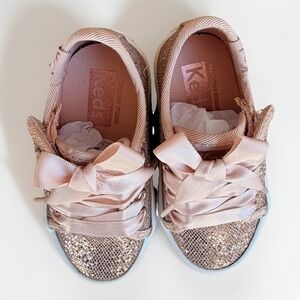 Keds Kids Kickstart JR Celebrations Sneaker, Rose Gold, 4 US Unisex Little Kid